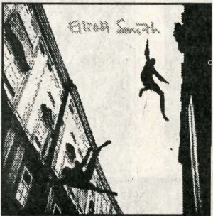 Elliot Smith album cover figure jumping between buildings.